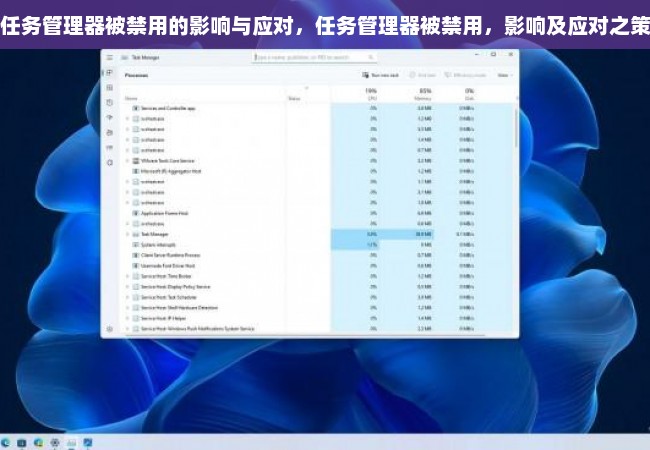 任务管理器被禁用的影响与应对，任务管理器被禁用，影响及应对之策